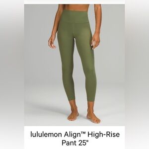 Lululemon Align Pants 25" - Green Twill